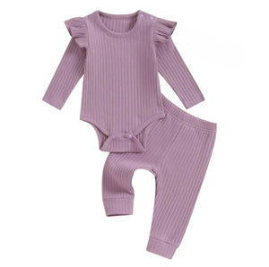 233 ($32) Purple Ribbed Set