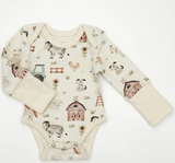 000 ($32) Earthy - Long Sleeve Baby Bodysuits