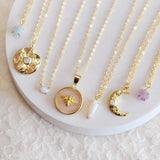 006 ($42) Indi dainty oval opal necklace