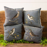 018 ($25) Pillows - Birds On Branches - Grey