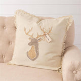 018 ($69.50) Pillow - Raggedy Deer Head