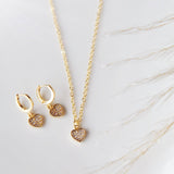 006 ($42) Little Gold CZ heart necklace