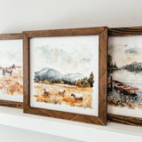 044 ($40) Watercolour Sheep Framed Wood Sign