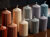 000 ($35) Zoetstudio - Large Ribbed Pillar Candles