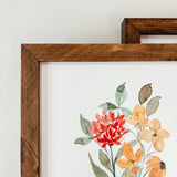 044 ($42) Dance Among The Flowers Framed Wooden Sign