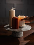 000 ($35) Zoetstudio - Large Ribbed Pillar Candles