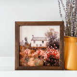 044 ($40) Vintage Floral Home Print Framed Sign