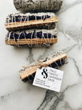 Forest-friendly Palo santo, Lavender and White Sage smudge