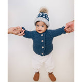 039 ($62) Slate Garter Stitch Cardigan Sweater