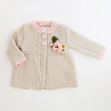 039 ($62) Poppy Handknit Sweater Natural Baby & Toddler