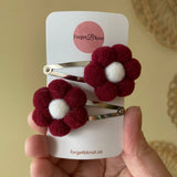 000($10) Forget BKnot - Flower Snap Hair Clips