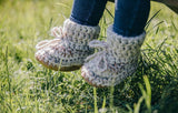 000 ($55-$58) Huddy Buddies - Wool Booties - Driftwood