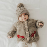 039 ($68) Mushroom Pebble Cardigan Sweater Baby & Toddler