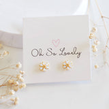 006 ($70) Lou Opal Daisy Stud Earrings 