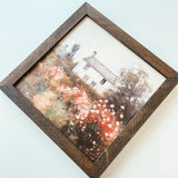 044 ($40) Vintage Floral Home Print Framed Sign