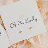 006 ($25) Oh So Lovely - Dana Tiny Flower Stud Earrings