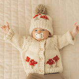 039 ($68) Mushroom Natural Cardigan Sweater Baby & Toddler