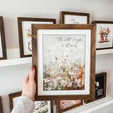044 ($42) The Earth Laughs In Flowers Framed Sign | Spring Sign