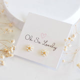 006 ($70) Lou Opal Daisy Stud Earrings 