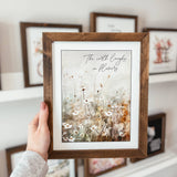 044 ($42) The Earth Laughs In Flowers Framed Sign | Spring Sign