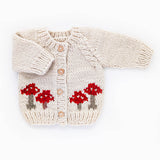 039 ($68) Mushroom Natural Cardigan Sweater Baby & Toddler