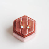 006 ($50) TIFFANY, Square Opal Huggie Hoop