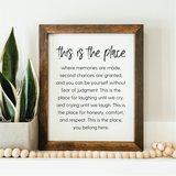 044 ($42) This Is The Place Framed Wood Sign