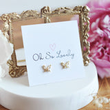 006 ($28) Leila Butterfly Stud Earrings
