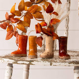 018 ($22) Mini Ceramic Boot Vases