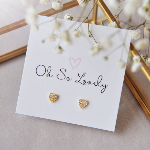 006 ($45) Little diamond heart stud earrings