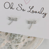 006 ($25) Oh So Lovely - Dragonfly Stud Earrings