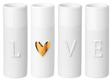 083 ($35) LOVE Mini Vases - Set of 4