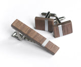111 ($95) Set - Tie Clip and Cufflinks - with Inlay
