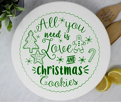 056 ($18) Christmas Cookies - XLarge - Green