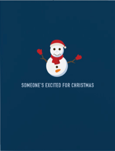 032 ($6) Card - Excited Snowman