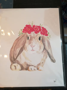 134 ($6) Bunny with Floral - Card