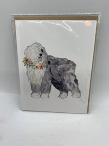 134 ($6) Dog - English Sheepdog - Card