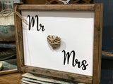 141 ($25) Sign - Mr & Mrs with Heart