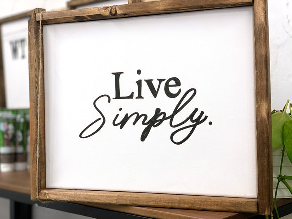 141 ($45) Sign - Live Simply