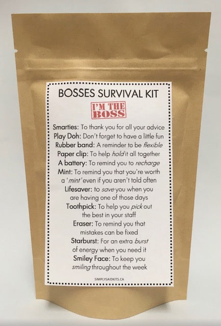 142 ($16) Bosses Survival Kit