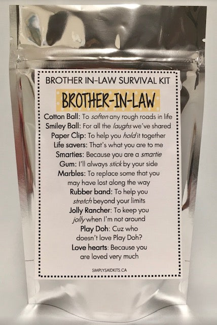 142 ($16) Brother-in-Law Survival Kit