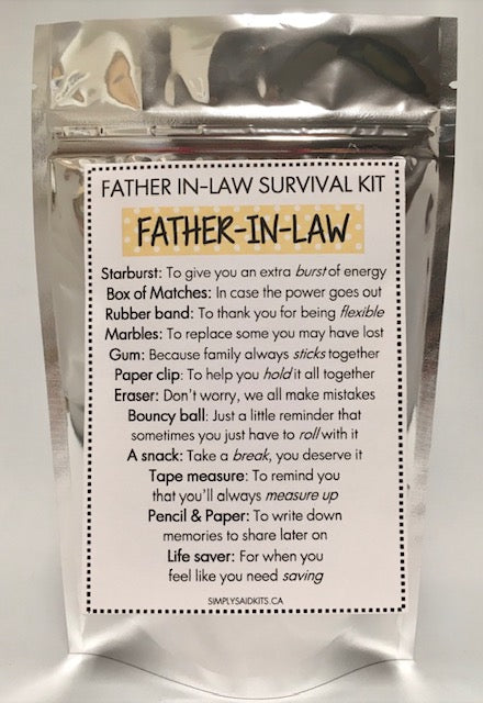 142 ($16) Father-in-Law Survival Kit