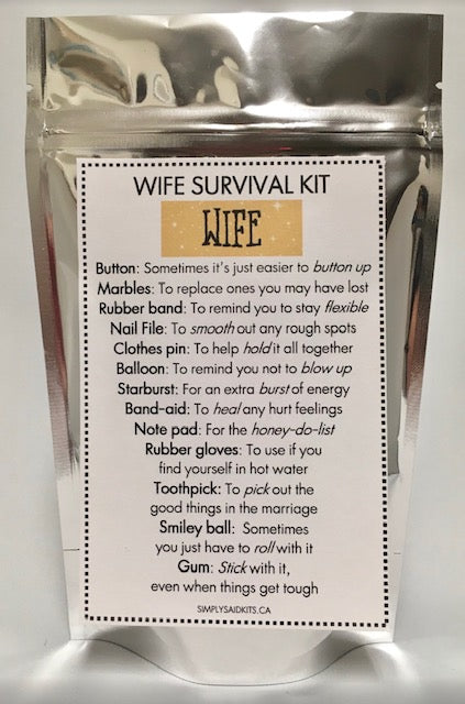 142 ($16) Wife Survival Kit