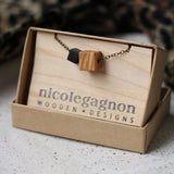 111 ($35) Necklace – Double Wood Beads