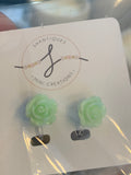 149 ($10) Earrings - Clip Ons - Roses