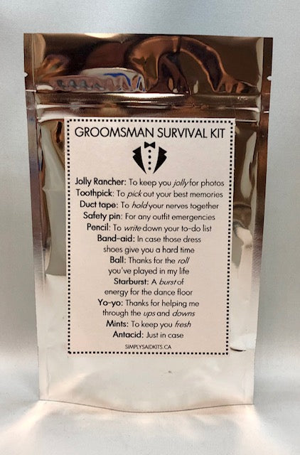 142 ($14) Groomsman Survival Kit