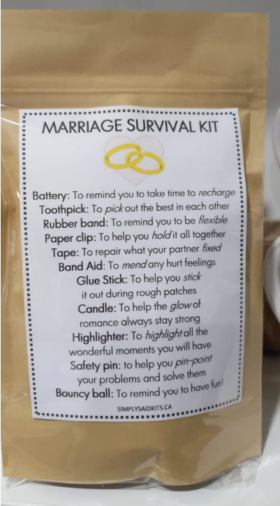 142 ($16) Marriage Survival Kit – One and Only Handmade