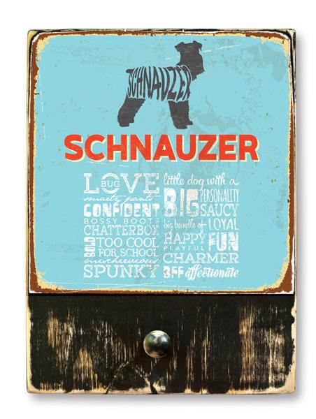 221 ($45) Mini Schnauzer - Dog leash hanger