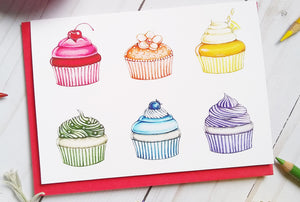 205 ($7) Cards - Rainbow Cupcakes