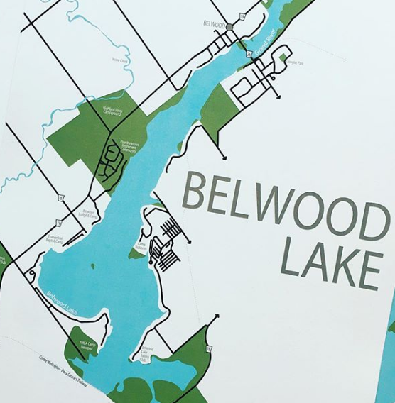 211 ($30) Map - Belwood Lake - 11x14